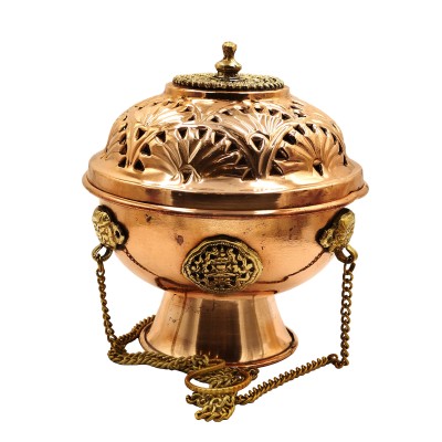 [high Quality], Hanging Incense Burner, Copper With [deep Carving], [hanging & Swinging]