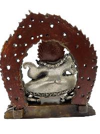 Statue Of Kaju Mahakala Of The Black Cloak, Kajupa Mahakala, Silver Oxidized
