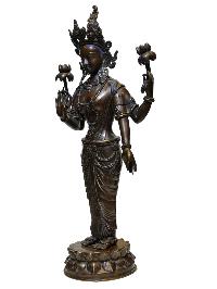 Buddhist Statue Of Standing [lakshmi], Oxidized`