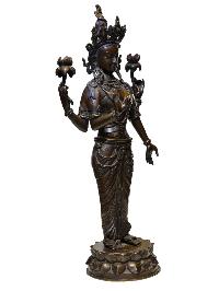 Buddhist Statue Of Standing [lakshmi], Oxidized`