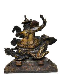 [old], Buddhist Statue Of [dorje Legpa], Full Gold Plated Antique Finishing