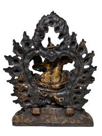 [old], Buddhist Statue Of [dorje Legpa], Full Gold Plated Antique Finishing