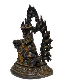 [old], Buddhist Statue Of [dorje Legpa], Full Gold Plated Antique Finishing