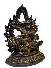 [old], Buddhist Statue Of [dorje Legpa], Full Gold Plated Antique Finishing