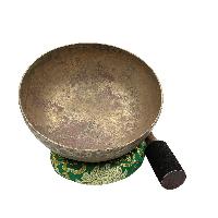 [old], Buddhist [real Antique] Hand Beaten [jambati] Singing Bowl, [select Accessories]
