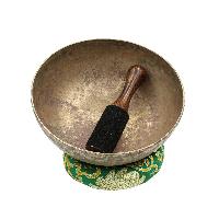 [old], Buddhist [real Antique] Hand Beaten [jambati] Singing Bowl, [select Accessories]