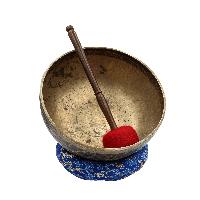[old], Buddhist [real Antique] Hand Beaten [jambati] Singing Bowl, [select Accessories]