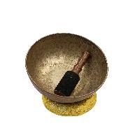 [old], Buddhist [real Antique] Hand Beaten [jambati] Singing Bowl, [select Accessories]