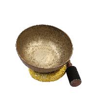 [old], Buddhist [real Antique] Hand Beaten [jambati] Singing Bowl, [select Accessories]