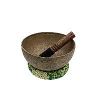 [old], Buddhist [real Antique] Hand Beaten [jambati] Singing Bowl, [select Accessories]