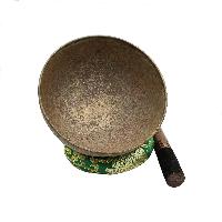[old], Buddhist [real Antique] Hand Beaten [jambati] Singing Bowl, [select Accessories]