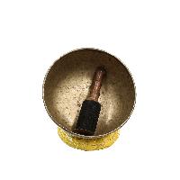 [old], Buddhist [real Antique] Hand Beaten [jambati] Singing Bowl, [select Accessories]