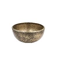 [old], Buddhist [real Antique] Hand Beaten [jambati] Singing Bowl, [select Accessories]