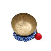 [old], Buddhist [real Antique] Hand Beaten [jambati] Singing Bowl, [select Accessories]