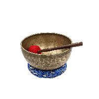 [old], Buddhist [real Antique] Hand Beaten [jambati] Singing Bowl, [select Accessories]
