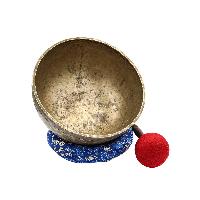 [old], Buddhist [real Antique] Hand Beaten [jambati] Singing Bowl, [select Accessories]