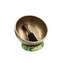 [old], Buddhist [real Antique] Hand Beaten [jambati] Singing Bowl, [select Accessories]