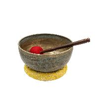 [old], Buddhist [real Antique] Hand Beaten [jambati] Singing Bowl, [select Accessories]