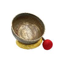 [old], Buddhist [real Antique] Hand Beaten [jambati] Singing Bowl, [select Accessories]