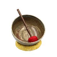 [old], Buddhist [real Antique] Hand Beaten [jambati] Singing Bowl, [select Accessories]