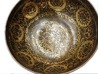 Buddhist Hand Beaten Jambati Singing Bowl, With Super Fine Etching Carving, [select Accessories]
