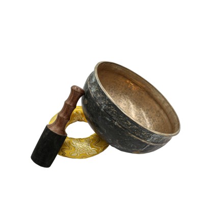 [old], Buddhist Hand Beaten Ultabati Singing Bowl, With Plain Design