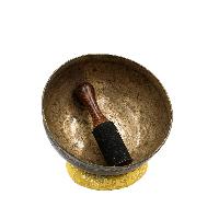 [old], Buddhist Hand Beaten Ultabati Singing Bowl, With Plain Design, [select Accessories]