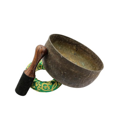[old], Buddhist Hand Beaten Ultabati Singing Bowl, With Plain Design, [select Accessories]
