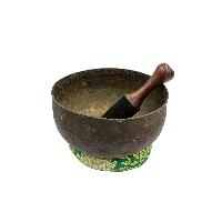 [old], Buddhist Hand Beaten Ultabati Singing Bowl, With Plain Design, [select Accessories]