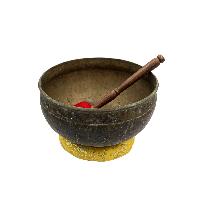 [old], Buddhist Hand Beaten Ultabati Singing Bowl, With Plain Design, [select Accessories]