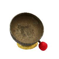 [old], Buddhist Hand Beaten Ultabati Singing Bowl, With Plain Design, [select Accessories]