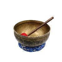 [super Quality], [old], Buddhist Hand Beaten Ultabati Singing Bowl, With Plain Design, [select Accessories]