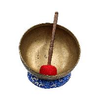 [super Quality], [old], Buddhist Hand Beaten Ultabati Singing Bowl, With Plain Design, [select Accessories]