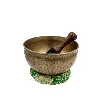 [old], Buddhist Hand Beaten Ultabati Singing Bowl, With Plain Design, [select Accessories]