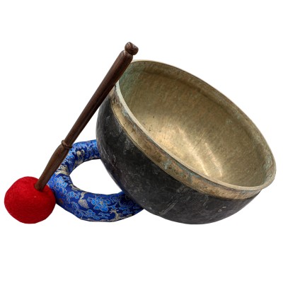 [old], Buddhist Hand Beaten Ultabati Singing Bowl, With Plain Design