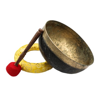 [old], Buddhist Hand Beaten Ultabati Singing Bowl, With Plain Design