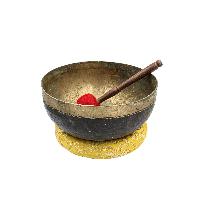 [old], Buddhist Hand Beaten Ultabati Singing Bowl, With Plain Design