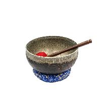[super Quality], [old], Buddhist Hand Beaten Ultabati Singing Bowl, With Plain Design, [select Accessories]