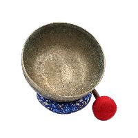 [super Quality], [old], Buddhist Hand Beaten Ultabati Singing Bowl, With Plain Design, [select Accessories]