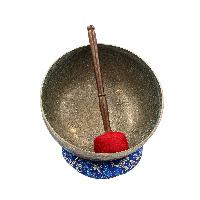 [super Quality], [old], Buddhist Hand Beaten Ultabati Singing Bowl, With Plain Design, [select Accessories]