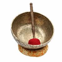 [old], Buddhist [real Antique] Hand Beaten [jambati] Singing Bowl, [select Accessories]