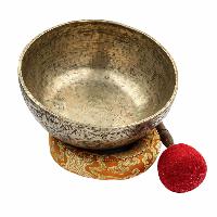 [old], Buddhist [real Antique] Hand Beaten [jambati] Singing Bowl, [select Accessories]