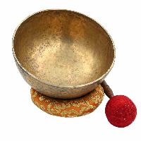 [old], Buddhist [real Antique] Hand Beaten [jambati] Singing Bowl, [select Accessories]