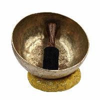[old], Buddhist [real Antique] Hand Beaten [jambati] Singing Bowl, [select Accessories]