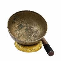 [old], Buddhist [real Antique] Hand Beaten [jambati] Singing Bowl, [select Accessories]