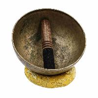 [old], Buddhist [real Antique] Hand Beaten [jambati] Singing Bowl, [select Accessories]