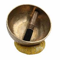 [old], Buddhist [real Antique] Hand Beaten [jambati] Singing Bowl, [select Accessories]