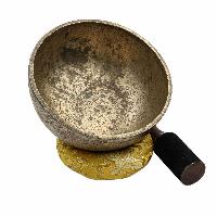 [old], Buddhist [real Antique] Hand Beaten [jambati] Singing Bowl, [select Accessories]