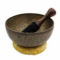 [old], Buddhist [real Antique] Hand Beaten [jambati] Singing Bowl, [select Accessories]