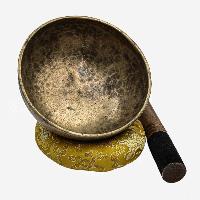 [old], Buddhist [real Antique] Hand Beaten [jambati] Singing Bowl, [select Accessories]